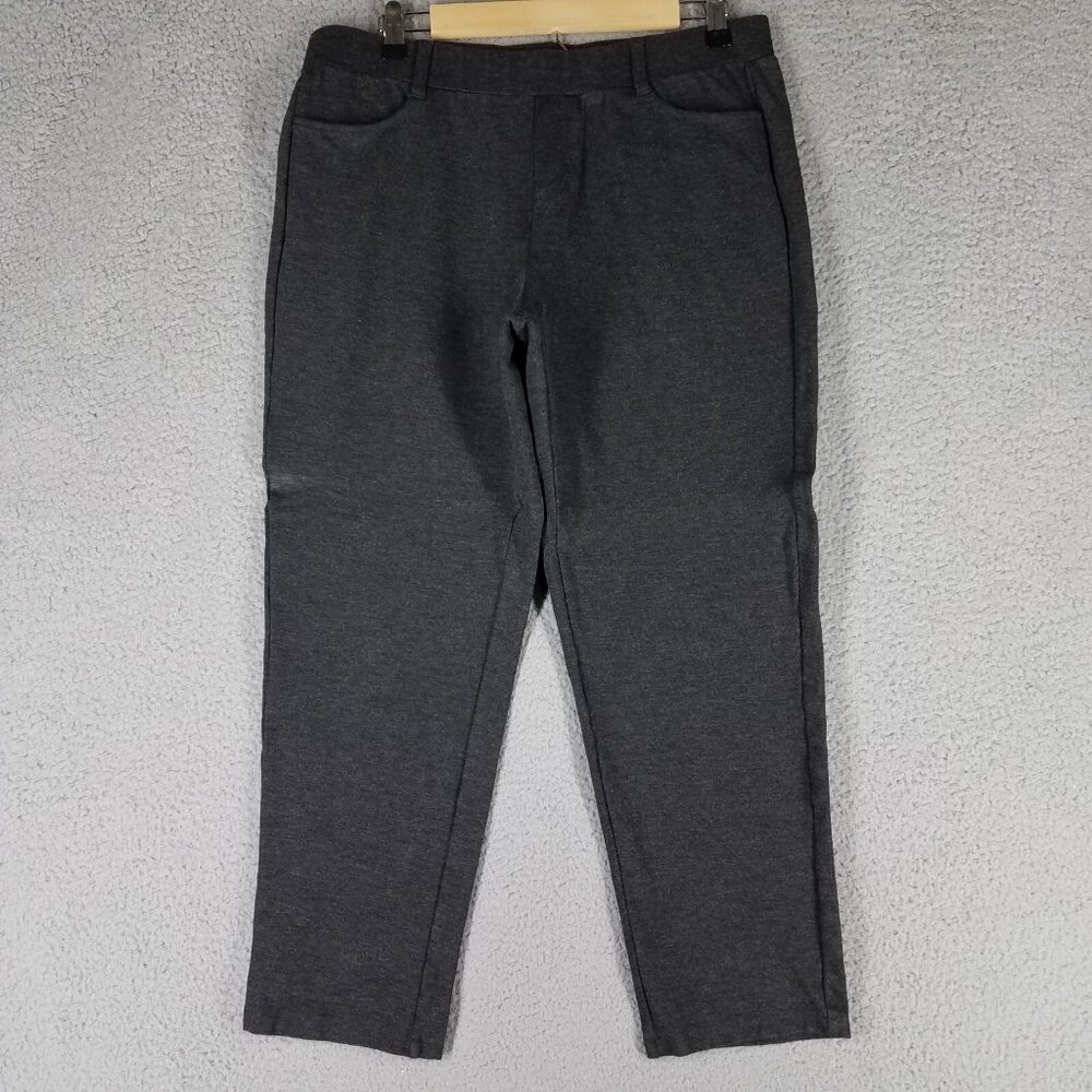 Intro Love The Fit Leggings Women's Large Gray Pull On Office Career Stretch
